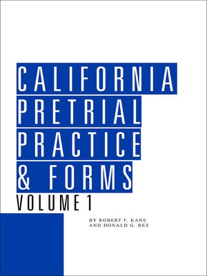 cover image of California Pretrial Practice & Forms